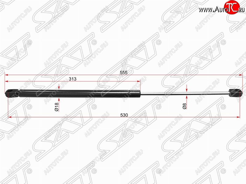 629 р. Газовый упор крышки багажника SAT  Opel Astra  G (1998-2005) седан  с доставкой в г. Владивосток