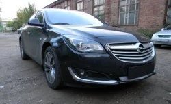 1 539 р. Сетка на бампер (рестайлинг) Russtal (хром) Opel Insignia A дорестайлинг седан (2008-2013)  с доставкой в г. Владивосток. Увеличить фотографию 2