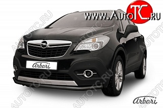 6 389 р. Защита переднего бампера Arbori (черная, 1 труба d57 mm). Opel Mokka  дорестайлинг (2012-2016)  с доставкой в г. Владивосток