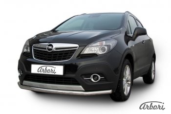 12 149 р. Защита переднего бампера Arbori (нержавейка, 1 труба d57 mm). Opel Mokka  дорестайлинг (2012-2016)  с доставкой в г. Владивосток. Увеличить фотографию 2