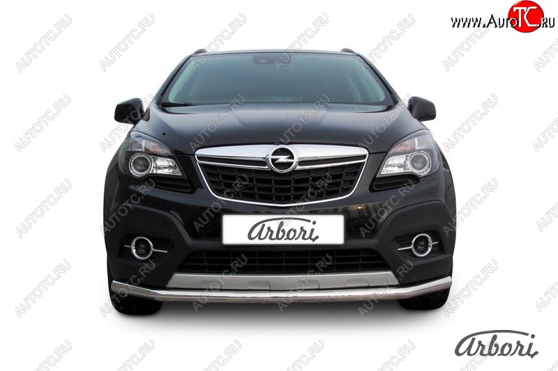 12 149 р. Защита переднего бампера Arbori (нержавейка, 1 труба d57 mm). Opel Mokka  дорестайлинг (2012-2016)  с доставкой в г. Владивосток