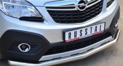 16 999 р. Одинарная защита переднего бампера диаметром 63 мм SLITKOFF Opel Mokka  дорестайлинг (2012-2016)  с доставкой в г. Владивосток. Увеличить фотографию 2