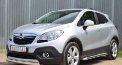 14 949 р. Защита переднего бампера (Ø75х42 мм, нержавейка) Russtal Opel Mokka  дорестайлинг (2012-2016)  с доставкой в г. Владивосток. Увеличить фотографию 4