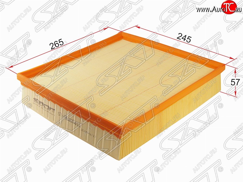 669 р. Фильтр воздушный двигателя SAT (265х245х57 mm)  Opel Omega  B (1994-2004) седан, универсал  с доставкой в г. Владивосток