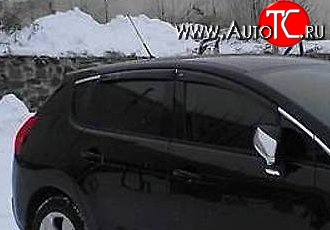 999 р. Комплект дефлекторов окон (ветровиков) 4 шт. Russtal Peugeot 3008 дорестайлинг (2009-2013)  с доставкой в г. Владивосток