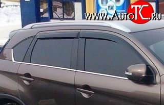 999 р. Комплект дефлекторов окон (ветровиков) 4 шт. Russtal Peugeot 4008 (2012-2017)  с доставкой в г. Владивосток