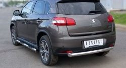 15 499 р. Одинарная защита заднего бампера из трубы диаметром 76 мм SLITKOFF  Peugeot 4008 (2012-2017)  с доставкой в г. Владивосток. Увеличить фотографию 2