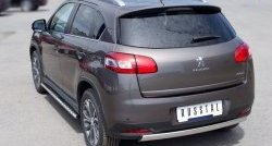 14 999 р. Защита заднего бампера (Ø75x42 мм, нержавейка) Russtal Peugeot 4008 (2012-2017)  с доставкой в г. Владивосток. Увеличить фотографию 4