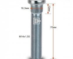 Забивная шпилька 58 мм ступицы Вектор M14 1.5 58 Уаз Патриот 3163 5 дв. 2-ой рестайлинг (2017-2025) 