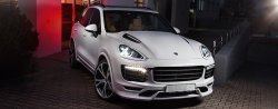 2 749 р. Реснички на фары TECHART Porsche Cayenne 958 (2010-2014) (Неокрашенные)  с доставкой в г. Владивосток. Увеличить фотографию 3