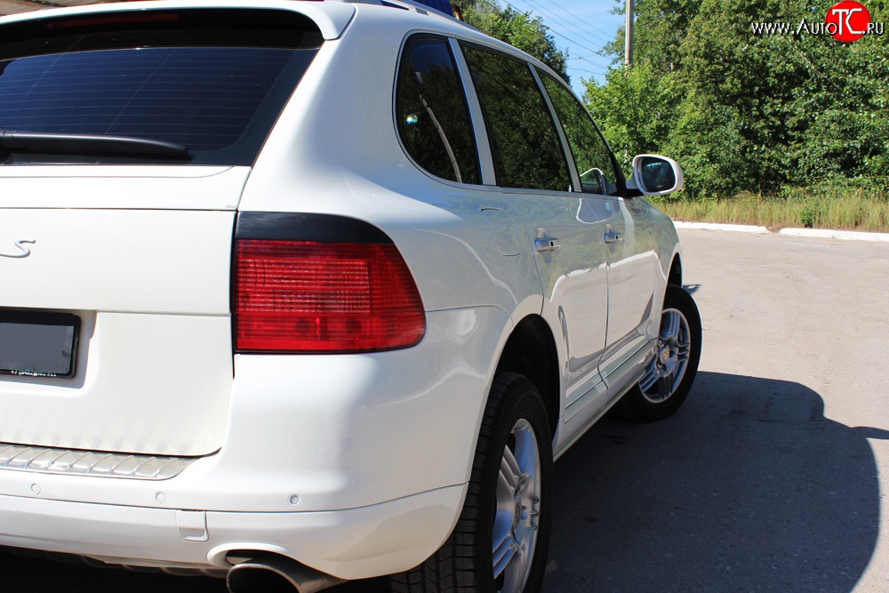 799 р. Реснички на фонари RA  Porsche Cayenne  955 (2002-2006) (Неокрашенные)  с доставкой в г. Владивосток