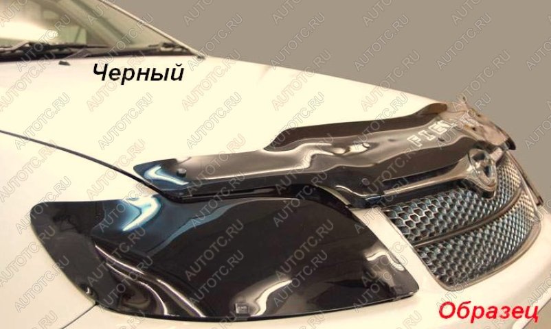 2 189 р. Дефлектор капота CA-Plastic  Toyota Alphard  H10 (2002-2008) дорестайлинг, рестайлинг (серия Classic черный, Без надписи)  с доставкой в г. Владивосток