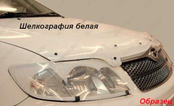 2 289 р. Дефлектор капота (2006-2010) CA-Plastik  Chery Tiggo T11 (2005-2013) дорестайлинг (серия Шелкография белая)  с доставкой в г. Владивосток. Увеличить фотографию 1