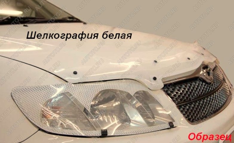 2 289 р. Дефлектор капота (2006-2010) CA-Plastik  Chery Tiggo T11 (2005-2013) дорестайлинг (серия Шелкография белая)  с доставкой в г. Владивосток