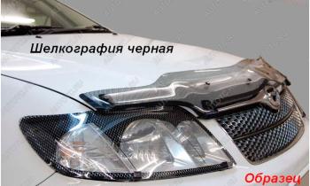 2 459 р. Дефлектор капота CA-Plastiс  Honda CR-V  RE1,RE2,RE3,RE4,RE5,RE7 (2007-2010) дорестайлинг (серия Шелкография черная)  с доставкой в г. Владивосток. Увеличить фотографию 1