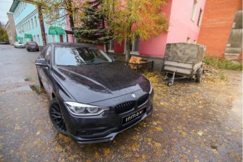 12 999 р. Юбка переднего бампера (Sport,Luxury, SE) INMAX  BMW 3 серия ( F30,  F31) (2015-2018) седан рестайлинг, универсал рестайлинг (неокрашенная)  с доставкой в г. Владивосток. Увеличить фотографию 2