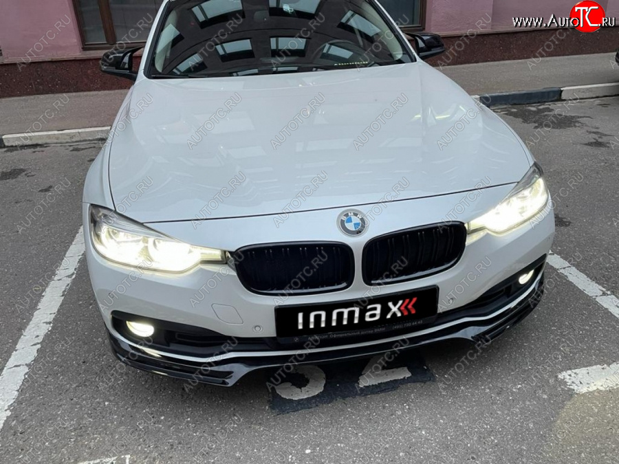 12 999 р. Юбка переднего бампера (Sport,Luxury, SE) INMAX  BMW 3 серия ( F30,  F31) (2015-2018) седан рестайлинг, универсал рестайлинг (неокрашенная)  с доставкой в г. Владивосток