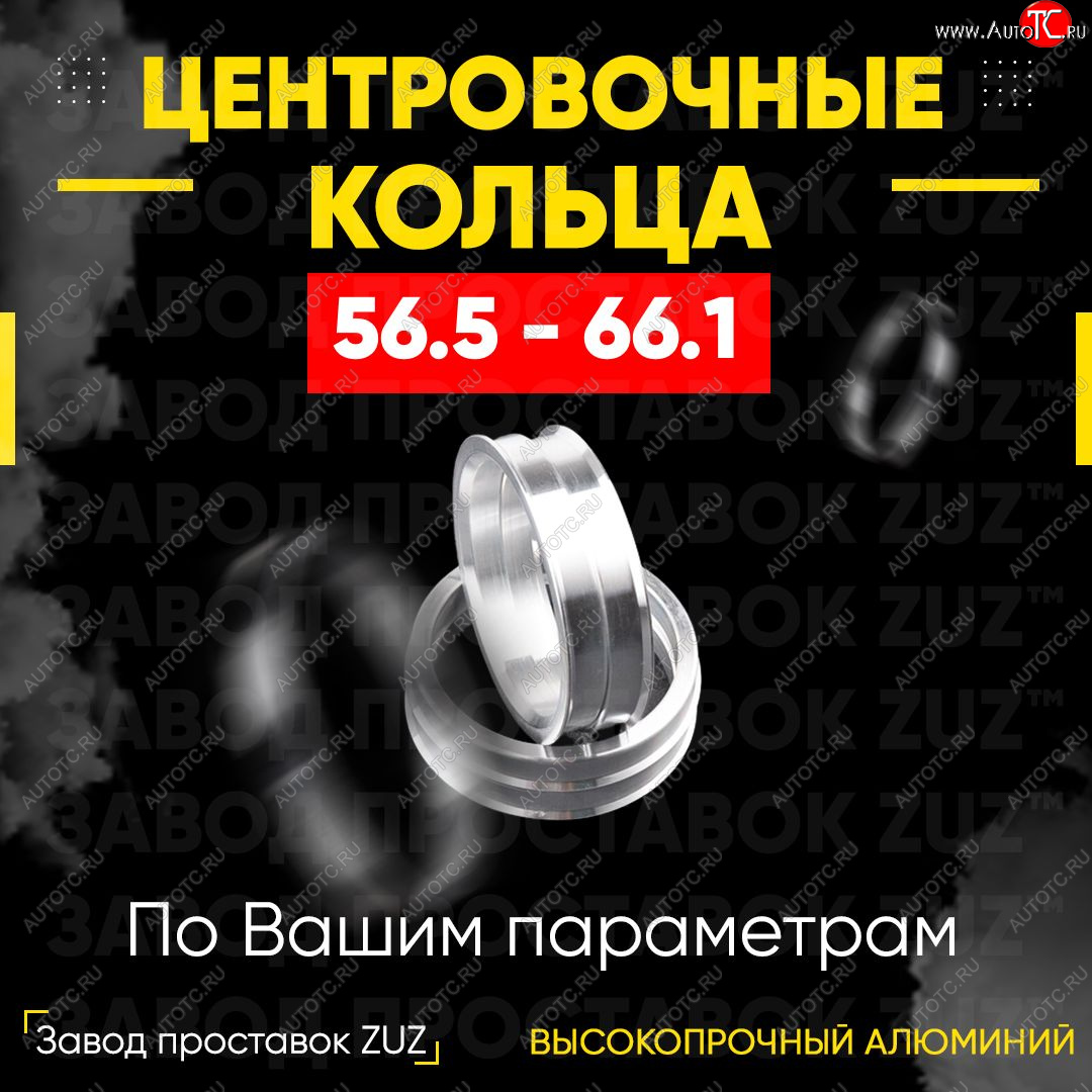 1 799 р. Алюминиевое центровочное кольцо (4 шт) ЗУЗ 56.5 x 66.1    с доставкой в г. Владивосток