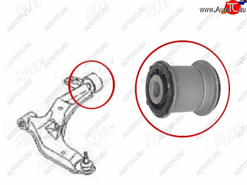 1 229 р. Сайлентблок нижнего рычага задний FR SAT Nissan Primera 3 седан P12 (2001-2008)  с доставкой в г. Владивосток