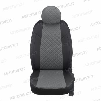 14 499 р. Чехлы на сиденья Ромб (к. Comfort Luxe экокожа) Автопилот  Уаз Патриот  23632 (2016-2025) 2-ой рестайлинг пикап (черный/серый)  с доставкой в г. Владивосток. Увеличить фотографию 3