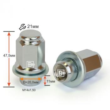 169 р. Вектор M14x1.5 Гайка под гаечный ключ (пос.место: прессшайба) диска колеса    с доставкой в г. Владивосток. Увеличить фотографию 1