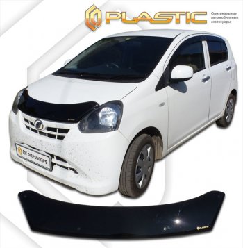 1 999 р. Дефлектор капота CA-Plastic Daihatsu Mira e:S LA300S,LA310S дорестайлинг (2011-2013) (classic черный, без надписи)  с доставкой в г. Владивосток. Увеличить фотографию 1