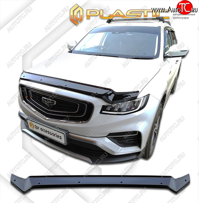 2 099 р. Дефлектор капота CA-Plastic  Geely Atlas Pro  NL3 (2019-2024) (classic черный, без надписи)  с доставкой в г. Владивосток