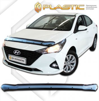 Дефлектор капота CA-Plastic Hyundai (Хюндаи) Solaris (Солярис)  HCR (2020-2022) HCR седан рестайлинг