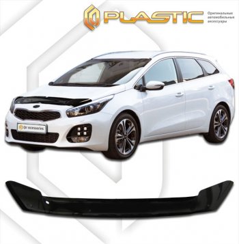 Дефлектор капота CA-Plastic KIA (КИА) Ceed (Сид)  2 JD (2012-2018) 2 JD дорестайлинг универсал, рестайлинг универсал