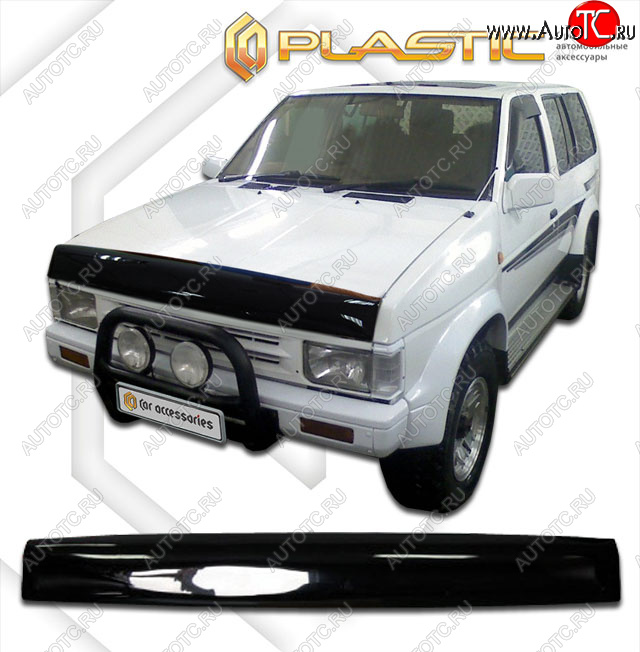 2 079 р. Дефлектор капота CA-Plastic  Nissan Terrano  WD21 (1985-1995) дорестайлинг (classic черный, без надписи)  с доставкой в г. Владивосток