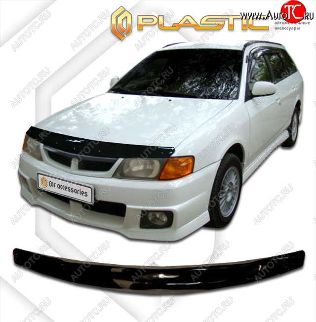 1 899 р. Дефлектор капота CA-Plastic  Nissan Wingroad  2 Y11 (1999-2001) дорестайлинг универсал (classic черный, без надписи)  с доставкой в г. Владивосток