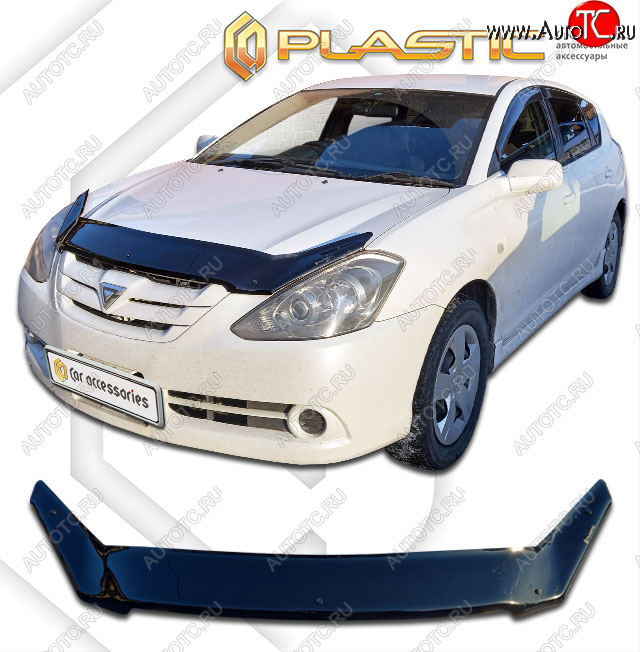 2 059 р. Дефлектор капота CA-Plastic  Toyota Caldina  T240 (2005-2007) универсал рестайлинг (classic черный, без надписи)  с доставкой в г. Владивосток