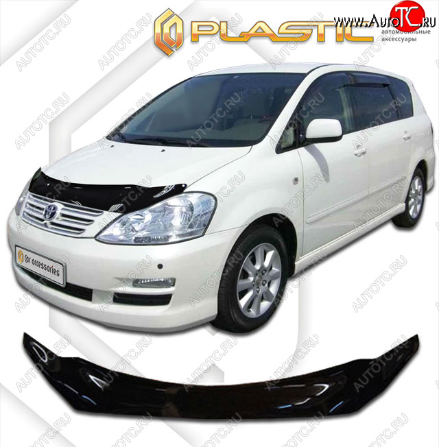 2 059 р. Дефлектор капота CA-Plastic  Toyota Ipsum  ACM20 (2003-2009) рестайлинг (classic черный, без надписи)  с доставкой в г. Владивосток