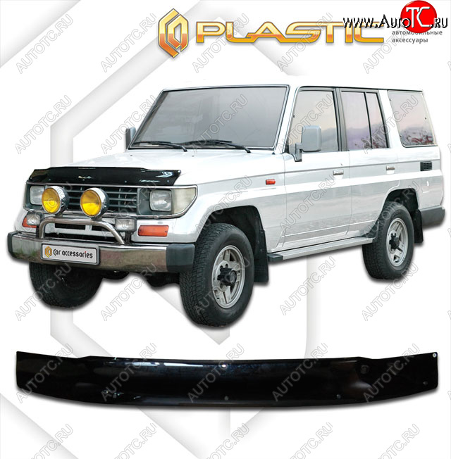 2 099 р. Дефлектор капота CA-Plastic  Toyota Land Cruiser  J70 (1994-2004) 5 дв. 1-ый рестайлинг, 5 дв. 2-ой рестайлинг (classic черный, без надписи)  с доставкой в г. Владивосток