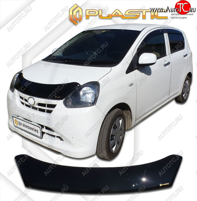 1 999 р. Дефлектор капота (Япония) CA-Plastic  Toyota Pixis Epoch  LA300A, LA310A  (2012-2013) хэтчбек 5 дв. дорестайлинг (classic черный, без надписи)  с доставкой в г. Владивосток