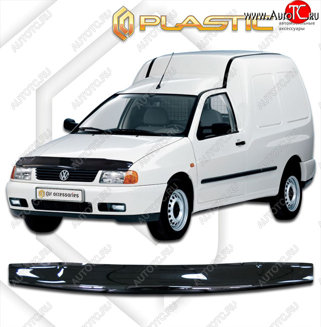 1 899 р. Дефлектор капота CA-Plastic  Volkswagen Caddy  9K,9U (1995-2003) (classic черный, без надписи)  с доставкой в г. Владивосток