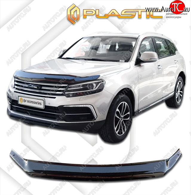 2 079 р. Дефлектор капота CA-Plastic  Zotye Coupa  B11F (2019-2021) (classic черный, без надписи)  с доставкой в г. Владивосток