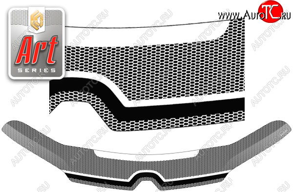 2 479 р. Дефлектор капота CA-Plastic  Renault Sandero Stepway  (B8) (2014-2018) дорестайлинг (Серия Art черная)  с доставкой в г. Владивосток