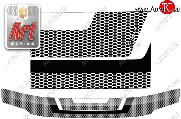 2 159 р. Дефлектор капота CA-Plastic  Toyota Town Ace  3 (1996-2008) (Серия Art черная)  с доставкой в г. Владивосток