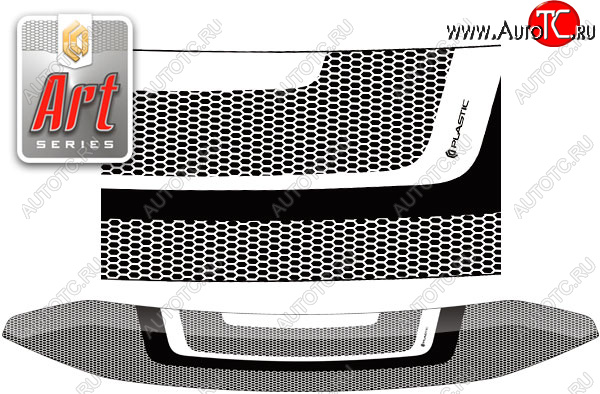 1 999 р. Дефлектор капота CA-Plastic  Volkswagen Multivan  T5 (2009-2015) рестайлинг (серия ART белая)  с доставкой в г. Владивосток