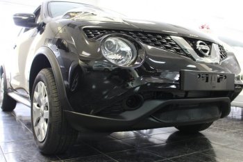 3 099 р. Защитная сетка в бампер (низ, ячейка 3х7 мм) Стрелка11 Стандарт  Nissan Juke  1 YF15 (2014-2020) рестайлинг (Чёрная)  с доставкой в г. Владивосток. Увеличить фотографию 2