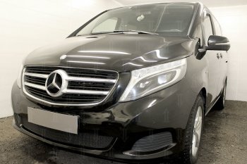 4 949 р. Защитная сетка в бампер (низ, ячейка 4х10 мм) Alfeco Премиум  Mercedes-Benz Vito  W447 (2015-2020) дорестайлинг (Чёрная)  с доставкой в г. Владивосток. Увеличить фотографию 3