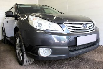 3 999 р. Защитная сетка в бампер (низ, ячейка 4х10 мм) Стрелка11 Премиум Subaru Outback BR/B14 дорестайлинг универсал (2009-2013) (Чёрная)  с доставкой в г. Владивосток. Увеличить фотографию 4