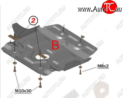 6 299 р. Защита картера двигателя (V-4,6) Alfeco  Lexus GX460  J150 (2009-2022) дорестайлинг, 1-ый рестайлинг, 2-ой рестайлинг (Алюминий 3 мм)  с доставкой в г. Владивосток