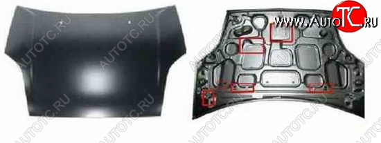 12 599 р. Капот BodyParts  Ford Fiesta  5 (2005-2008) хэтчбэк 5 дв. рестайлинг (Неокрашенный)  с доставкой в г. Владивосток