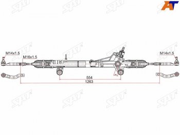 Рейка рулевая LHD SAT  Fortuner ( AN50/AN60,  AN160), Hilux  AN120