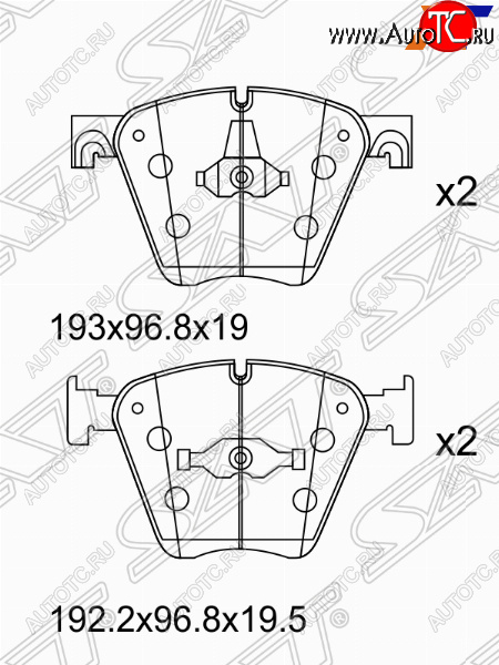 3 799 р. Колодки тормозные SAT (передние)  BMW X6  F16 (2014-2020)  с доставкой в г. Владивосток