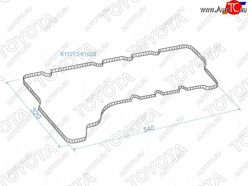 1 339 р. Прокладка клапанной крышки RH (1VDFTV) TOYOTA  Toyota Land Cruiser  200 (2007-2015) дорестайлинг, 1-ый рестайлинг  с доставкой в г. Владивосток