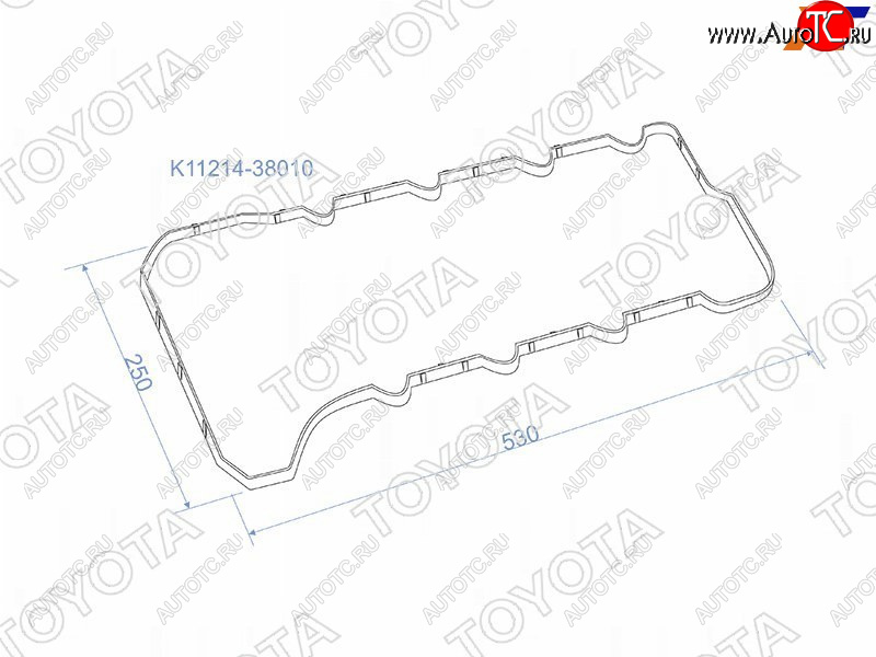 1 759 р. Прокладка клапанной крышки (3URFE) TOYOTA Lexus LX570 J200 дорестайлинг (2007-2012)  с доставкой в г. Владивосток