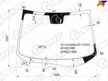 Стекло лобовое (Датчик дождя) XYG Honda (Хонда) CR-V (СР-В)  RM1,RM3,RM4 (2012-2018) RM1,RM3,RM4 дорестайлинг, рестайлинг